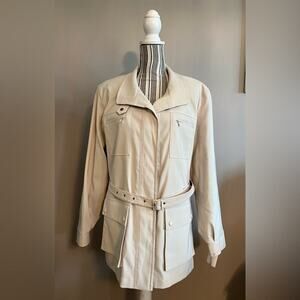 GALLERY WOMENS BELTED JACKET SIZE XL NWT